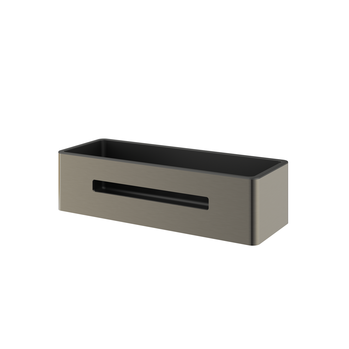 Haylo Rectangular Shower Basket Gunmetal grey