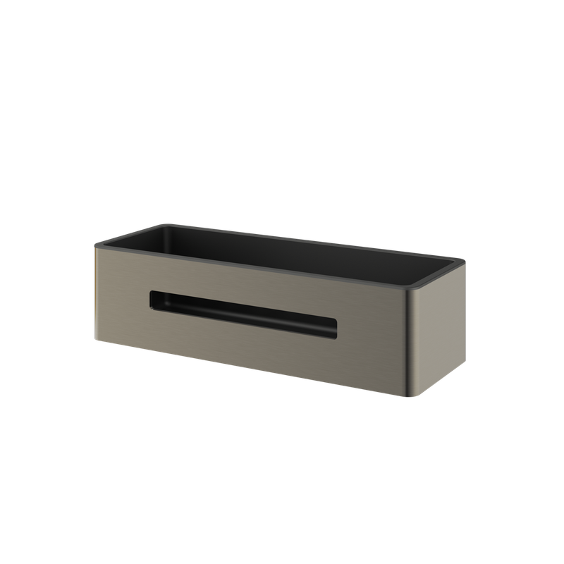 Haylo Rectangular Shower Basket Gunmetal grey