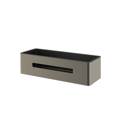 Haylo Rectangular Shower Basket Gunmetal grey