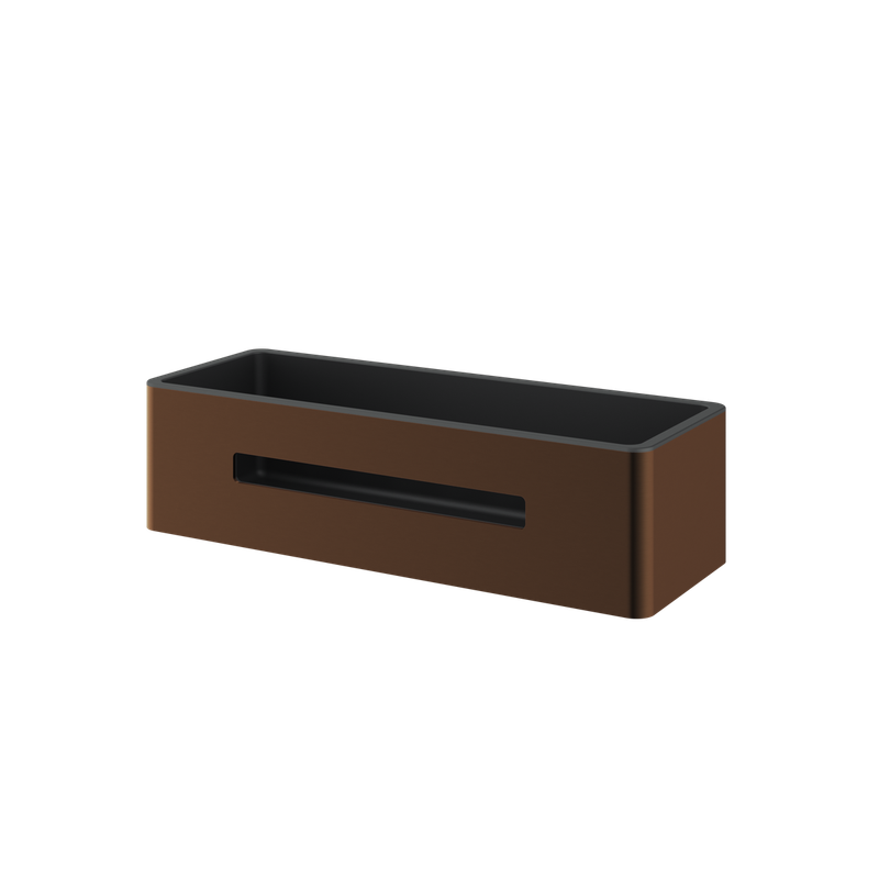 Haylo Rectangular Shower Basket Brushed bronze