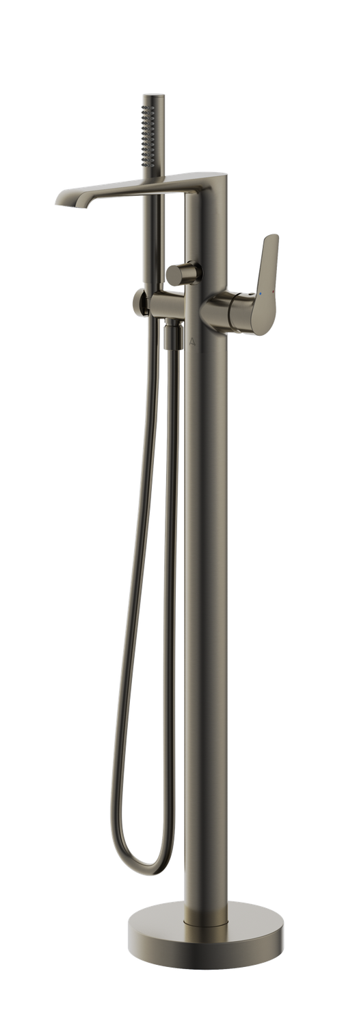 Haylo Freestanding Bath Shower Mixer Gunmetal grey