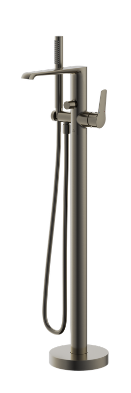 Haylo Freestanding Bath Shower Mixer Gunmetal grey