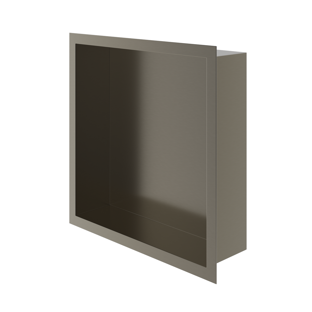 Haylo Square Recessed Shelf Gunmetal grey