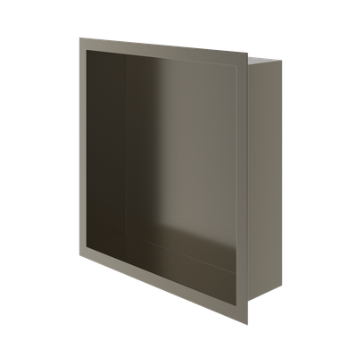 Haylo Square Recessed Shelf Gunmetal grey