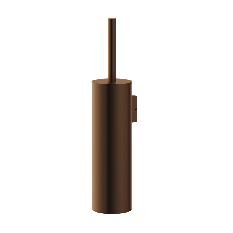 Haylo Wall Mounted Toilet Brush & Holder Brushed bronze