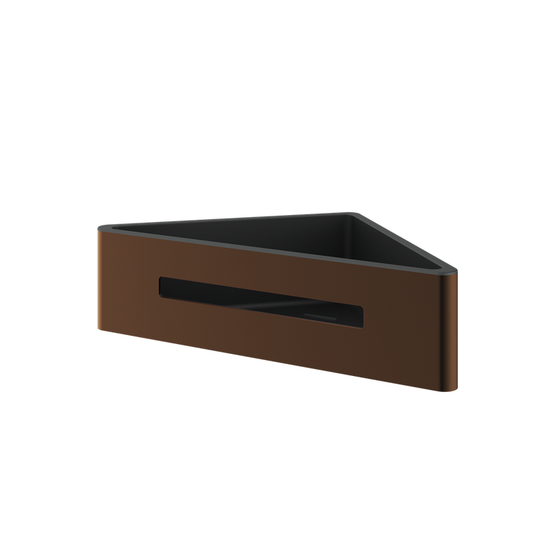 Haylo Corner Shower Basket Brushed bronze