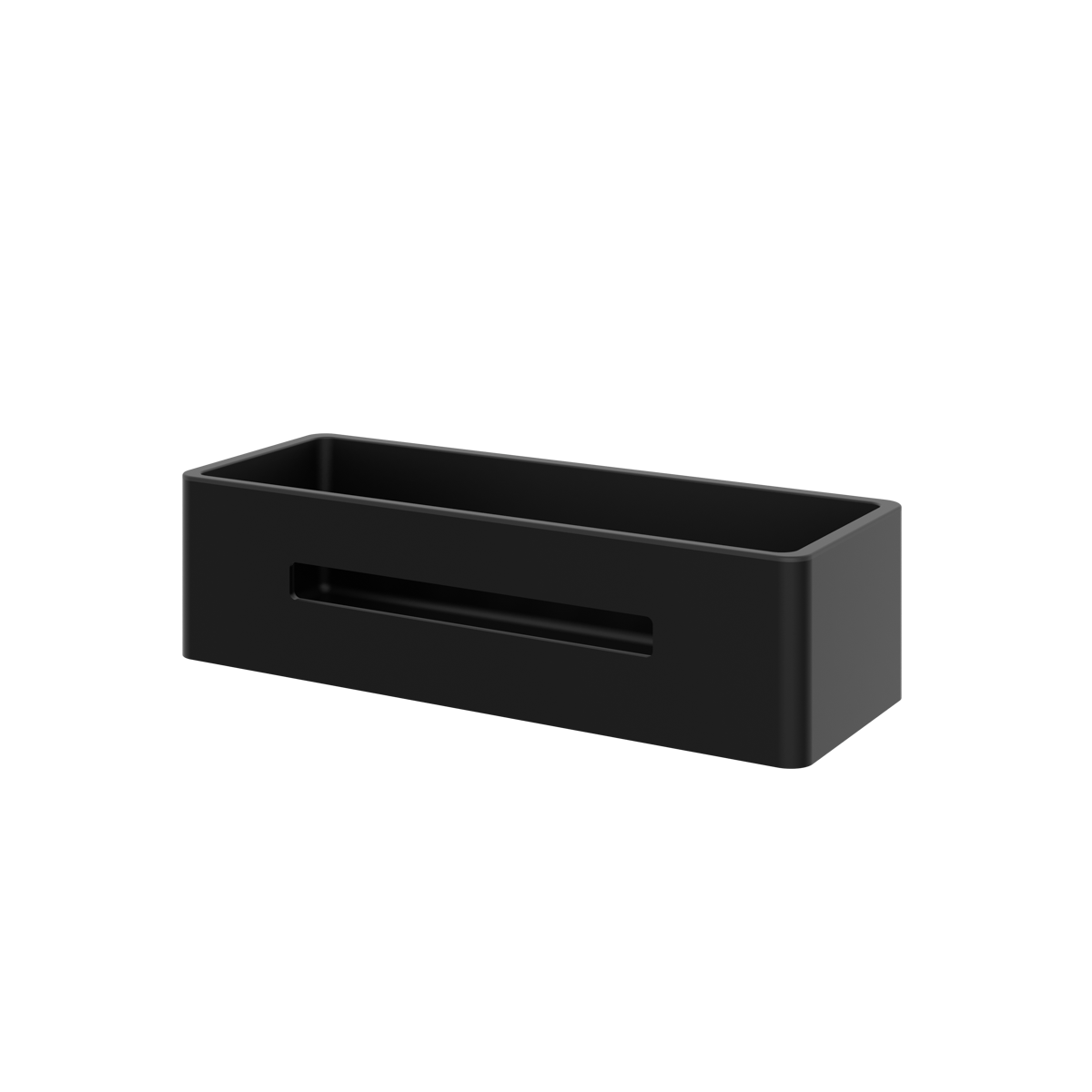 Haylo Rectangular Shower Basket Matt Black