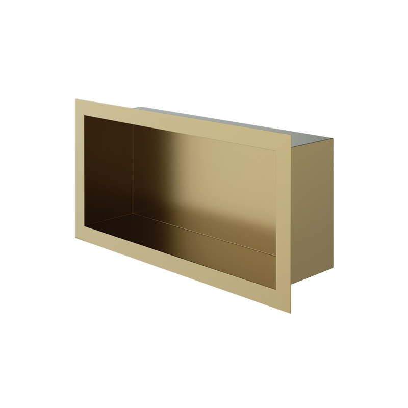 Haylo Large Rectangular Recessed Shelf Brushed brass Haylo Large Rectangular Recessed Shelf Brushed brass