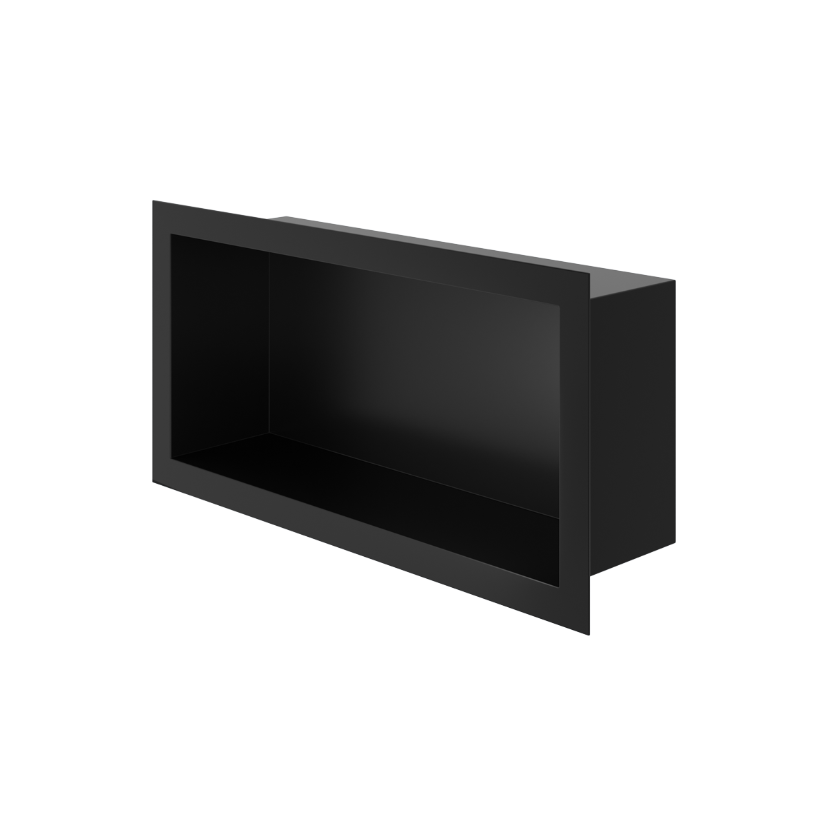 Haylo Large Rectangular Recessed Shelf Matt Black