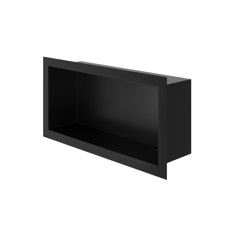 Haylo Large Rectangular Recessed Shelf Matt Black Haylo Large Rectangular Recessed Shelf Matt Black