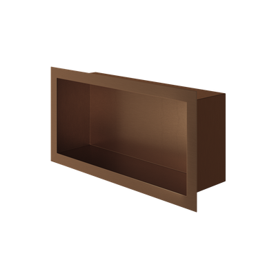 Haylo Large Rectangular Recessed Shelf Brushed bronze