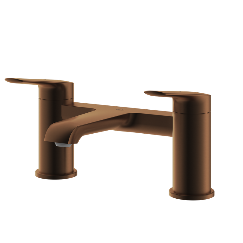Haylo Deck Mounted Bath Filler Brushed bronze
