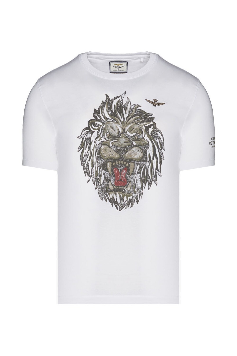 A. MILITARET-Shirt con stampa Leone del 20° Gruppo