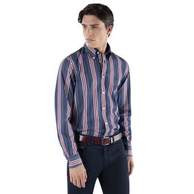 HARMONT&BLAINE CRI011012048B CAMICIA 2 TESS. RIGATA LARGA