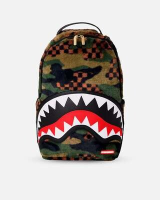 SPRAYGROUND B5696 GREEN 3 AM FUR BACKPACK