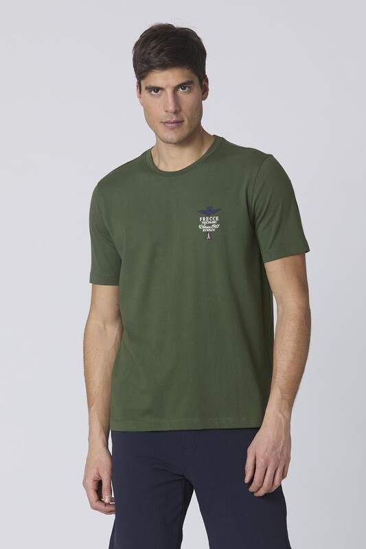AERONAUTICA MILITARE T-shirt basica ricamata Frecce Tricolori 241TS2062J592