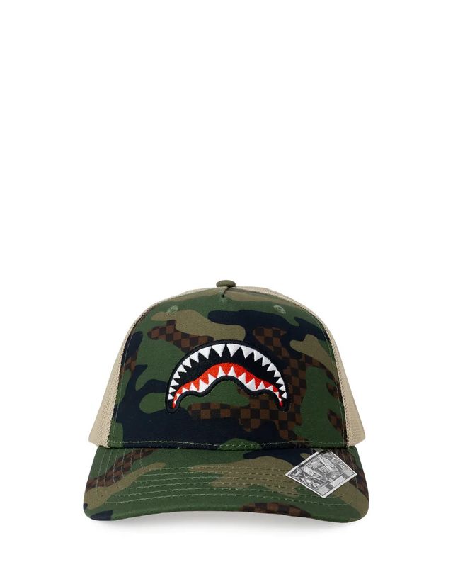 SPRAYGROUND SP6629CAM CAPPELLO  BASEBALL CAMU CHECK, Misura: OS, Colore: UNIQUE
