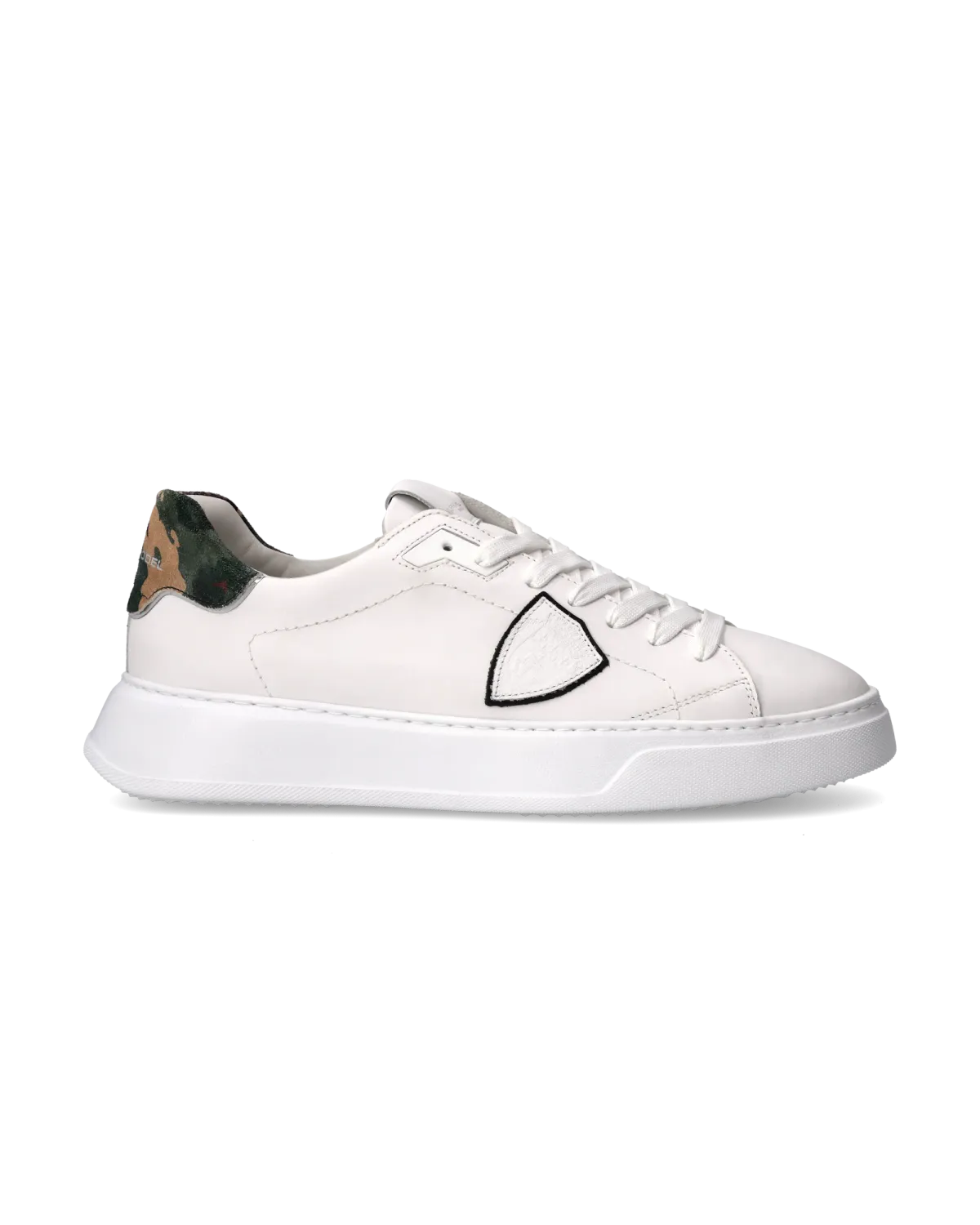 PHILIPPE MODEL BTLU VC12 Sneaker Temple Uomo, Bianco e Camouflage