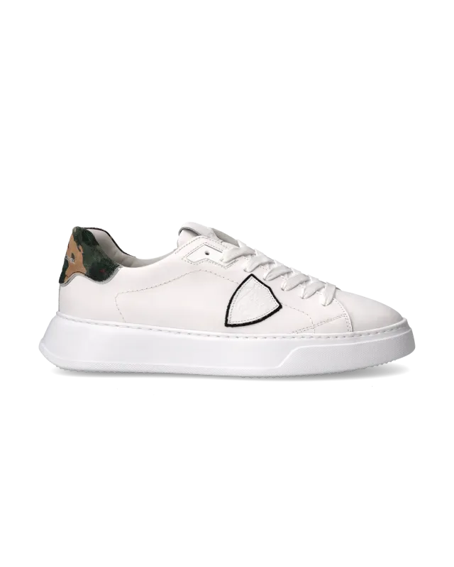 PHILIPPE MODEL BTLU VC12 Sneaker Temple Uomo, Bianco e Camouflage