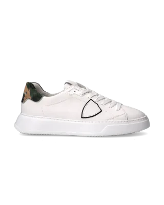 PHILIPPE MODEL BTLU VC12 Sneaker Temple Uomo, Bianco e Camouflage