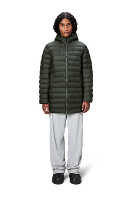 RAINS R15900 03 LOHJA LONG PUFFER JACKET TRENCH PIUME