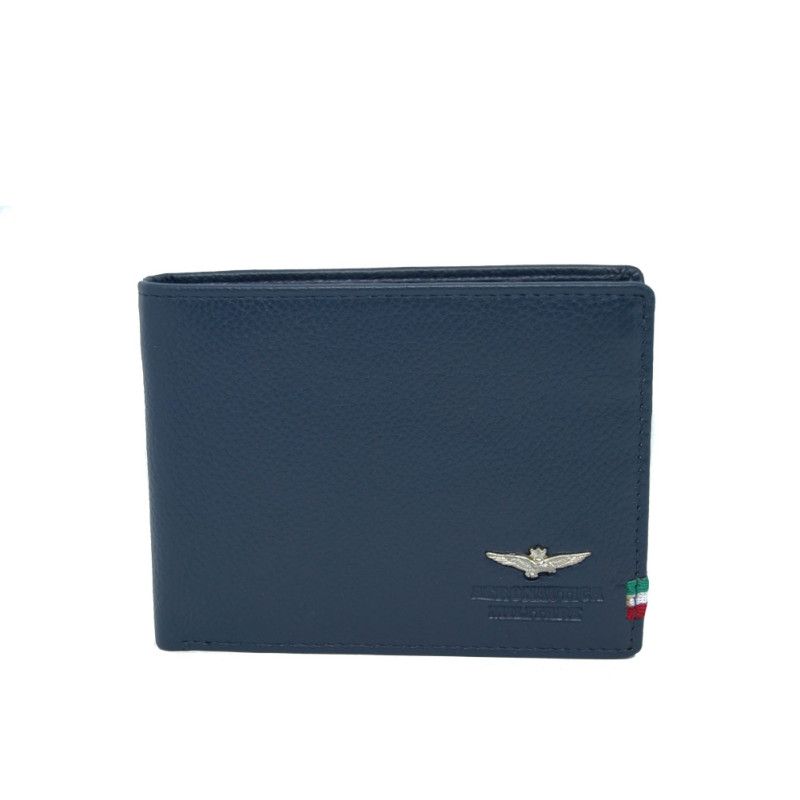 AERONAUTICA MILITARE AM102-BL PORTAFOGLIO  PELLE