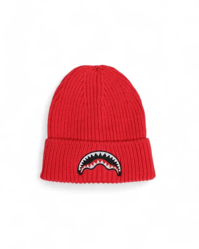 SPRAYGROUND SP15011 SPRAY BEANIE CAPPELLO  BLACK / RED