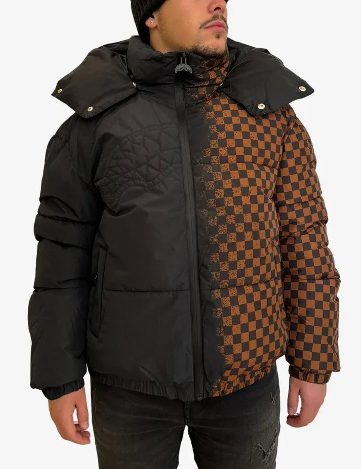 SPRAYGROUND SP682 BLACK SPRAY SHARKS PARIS bOMBER PIUMINO