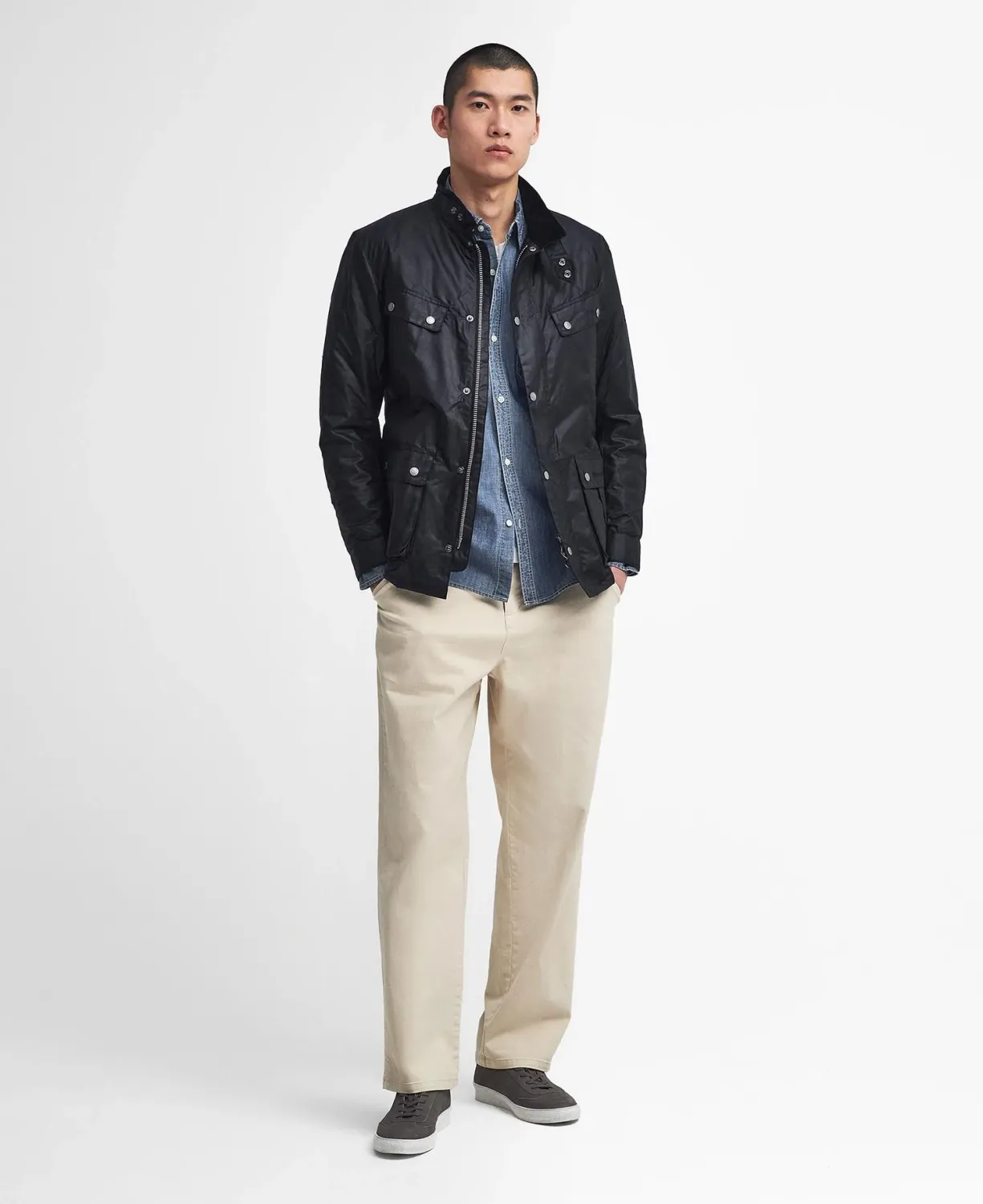BARBOUR DUKE WAX JACKET BLACK