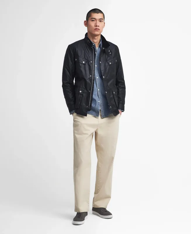 BARBOUR DUKE WAX JACKET BLACK