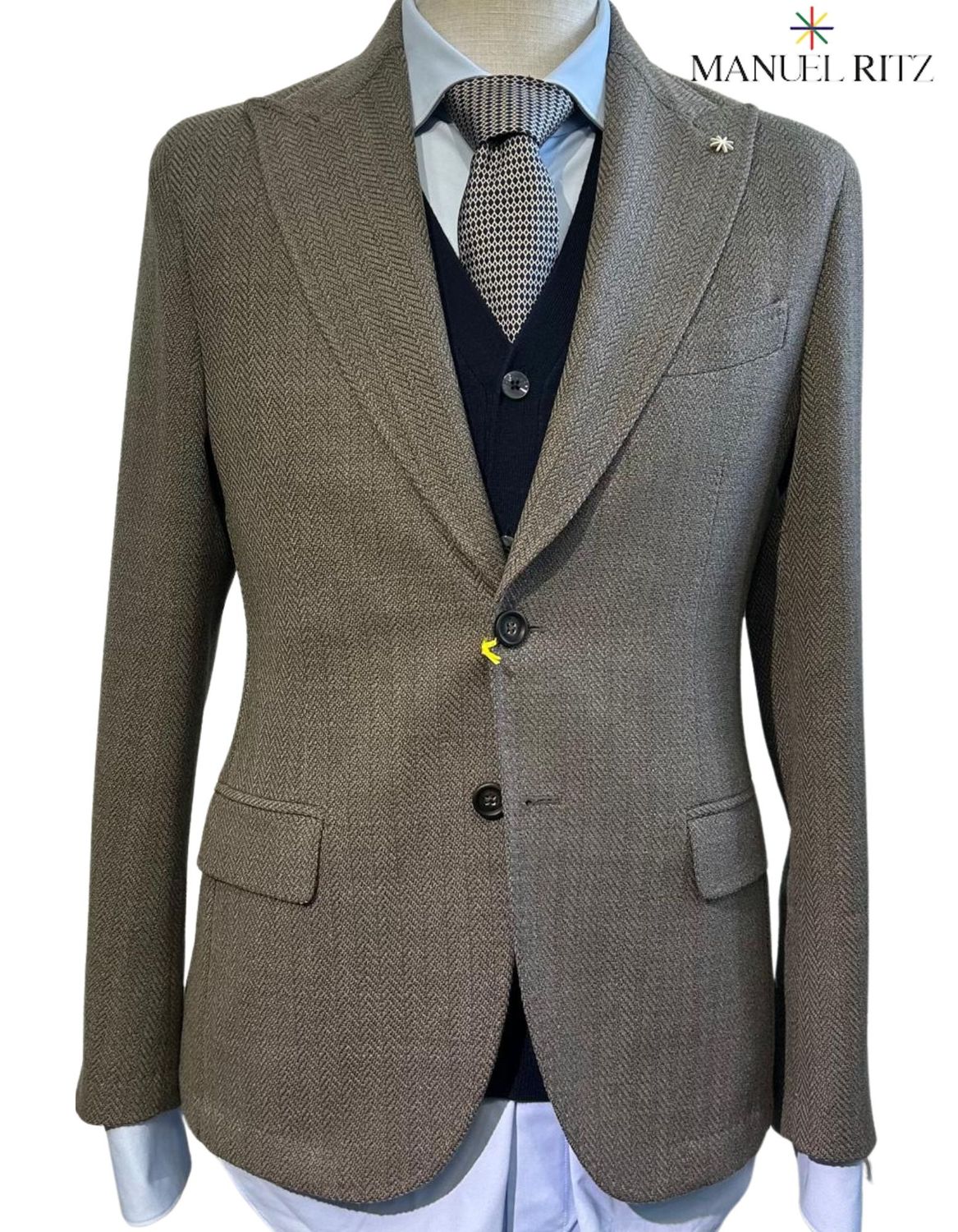 MANUEL RITZ G2748 243636 Giacca Rever Lancia Diagonal T.U.