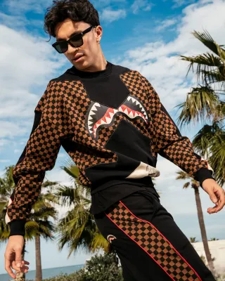 SPRAYGROUND SP691EBRWM TRIPLE CREWNECK