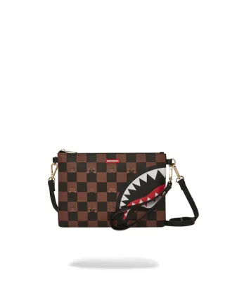 SPRAYGROUND B7509 PEEKING CHARACTER CHECK POUCHETTE