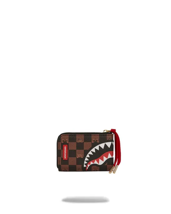 Sprayground – Beauty Case E Pochette PEEKING CHARACTER CHECK, In PVC, Marrone/nero