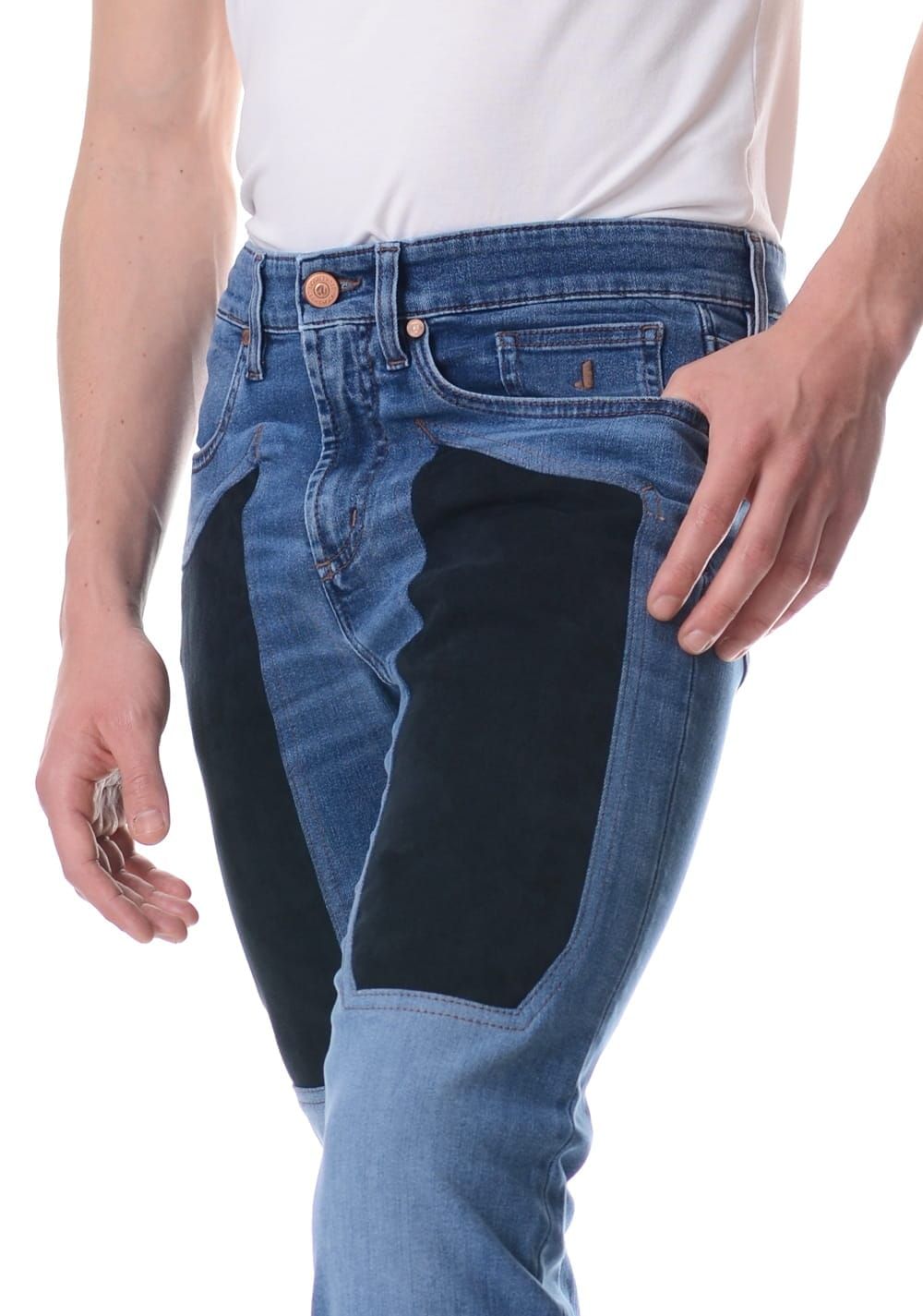JECKERSON PA077JOHN002 DNDTFDENI021 D071D DENIM STONE W ALCANTARA  BLU