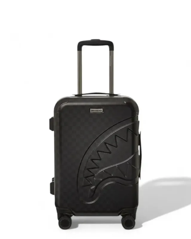 SPRAYGROUND CL241 HALF SPRITZ BLACK/GREY CHECK CARRY-ON LUGGAGE