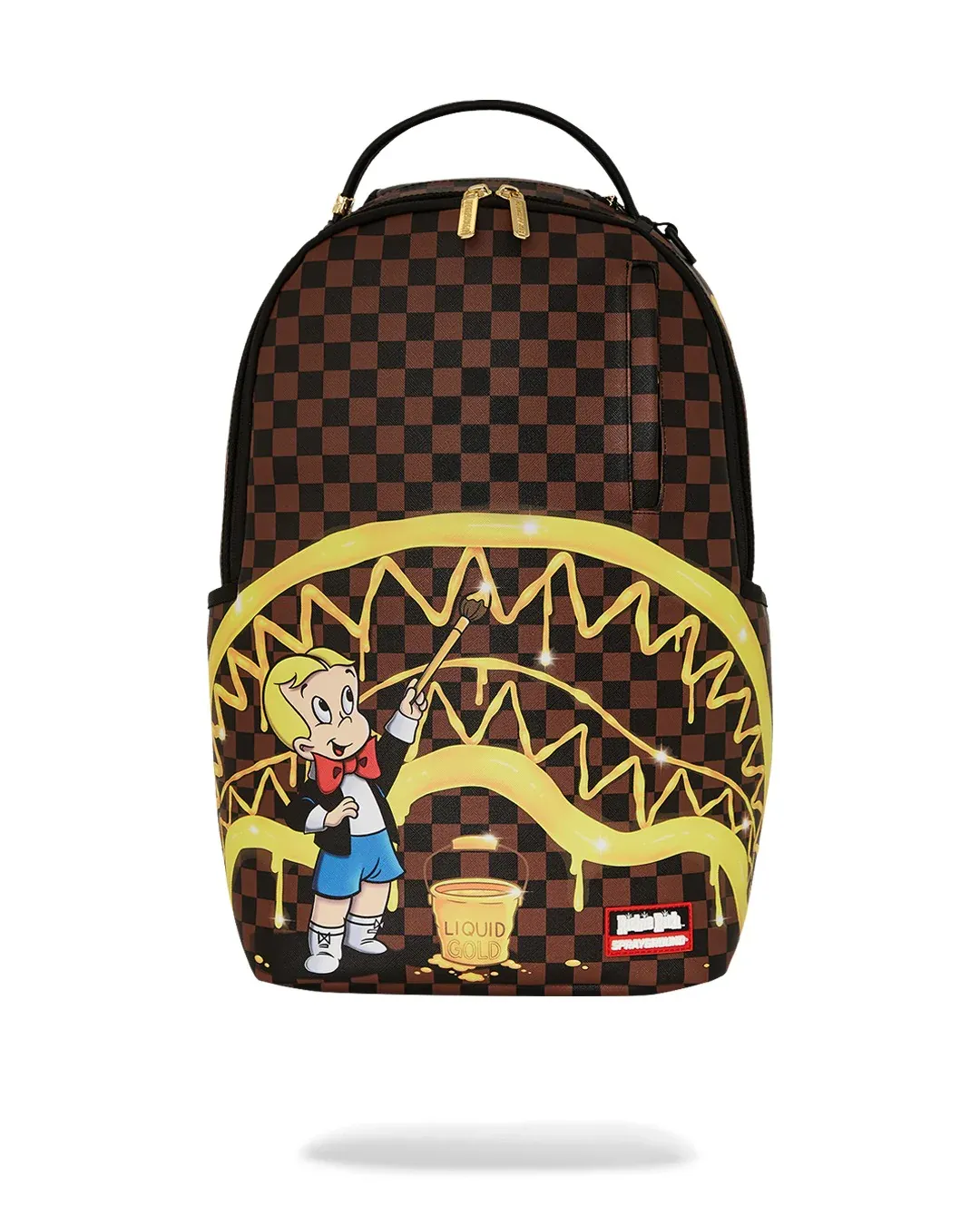 SPRAYGROUND B7257 RICHIE RICH GOLD SHARKMOUTH DLXSV BACKPACK