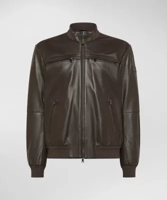 PEUTEREY SAND LEATHER WS08 PEU5629 99011856 494  Giacca biker in nappa