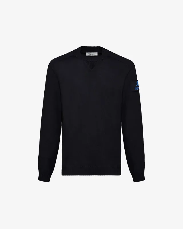 PREMIATA PMG 21 BLUE MAGLIA GIRO MERINOS