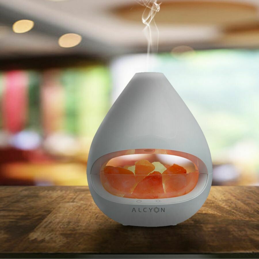 KIYOSHI ULTRASONIC SALT LAMP DIFFUSER [160ML | 6+HRS] - White