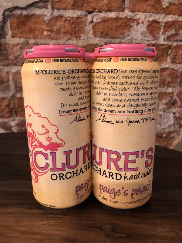 Hard Cider, 4-pack Paige&#39;s Peach