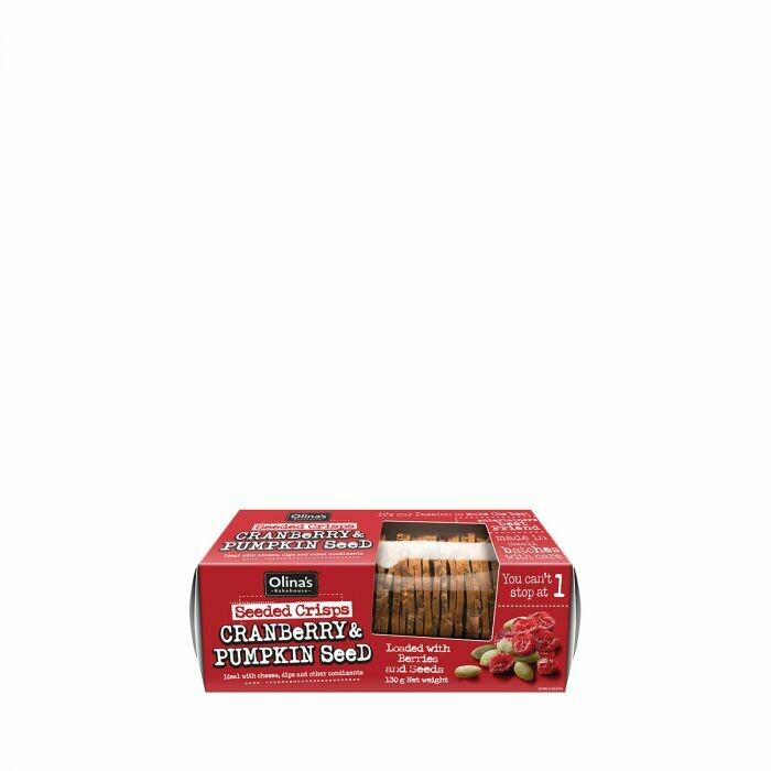 Olina&#39;s Bakehouse Seeded Toasts - Cranberry &amp; Pumpkin Seed 100g