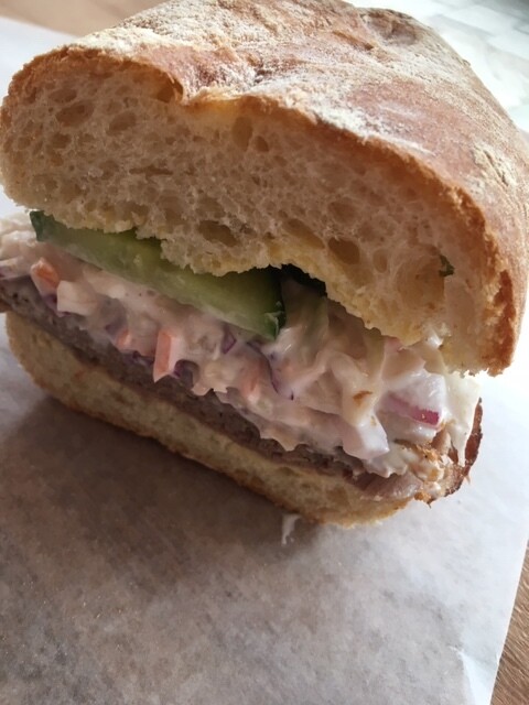 Roast Beef with Signature Coleslaw, Cucumber &amp; Baby Leaf