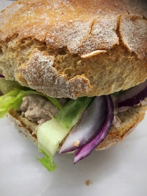 Tuna Mayo with Red Onion and Lettuce