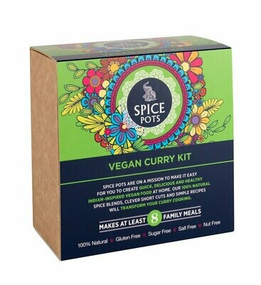 Spice Pots Vegan Curry Kit (4 Spice Blends And A Recipe Booklet)