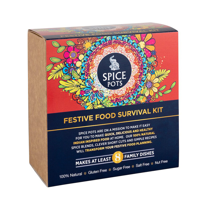 Spice Pots Festive Food Survival Kit (4 Spice Blends And A Recipe Booklet)