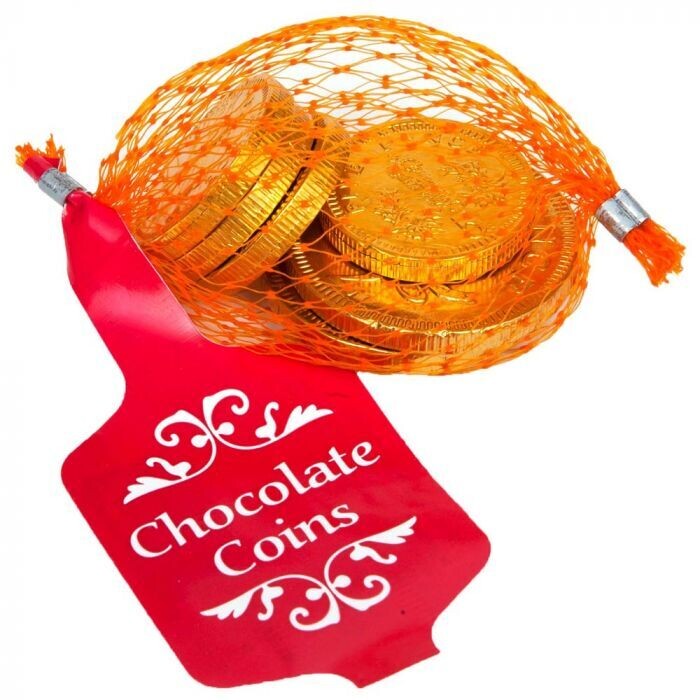 Gold Milk Chocolate Coins (English Currency)