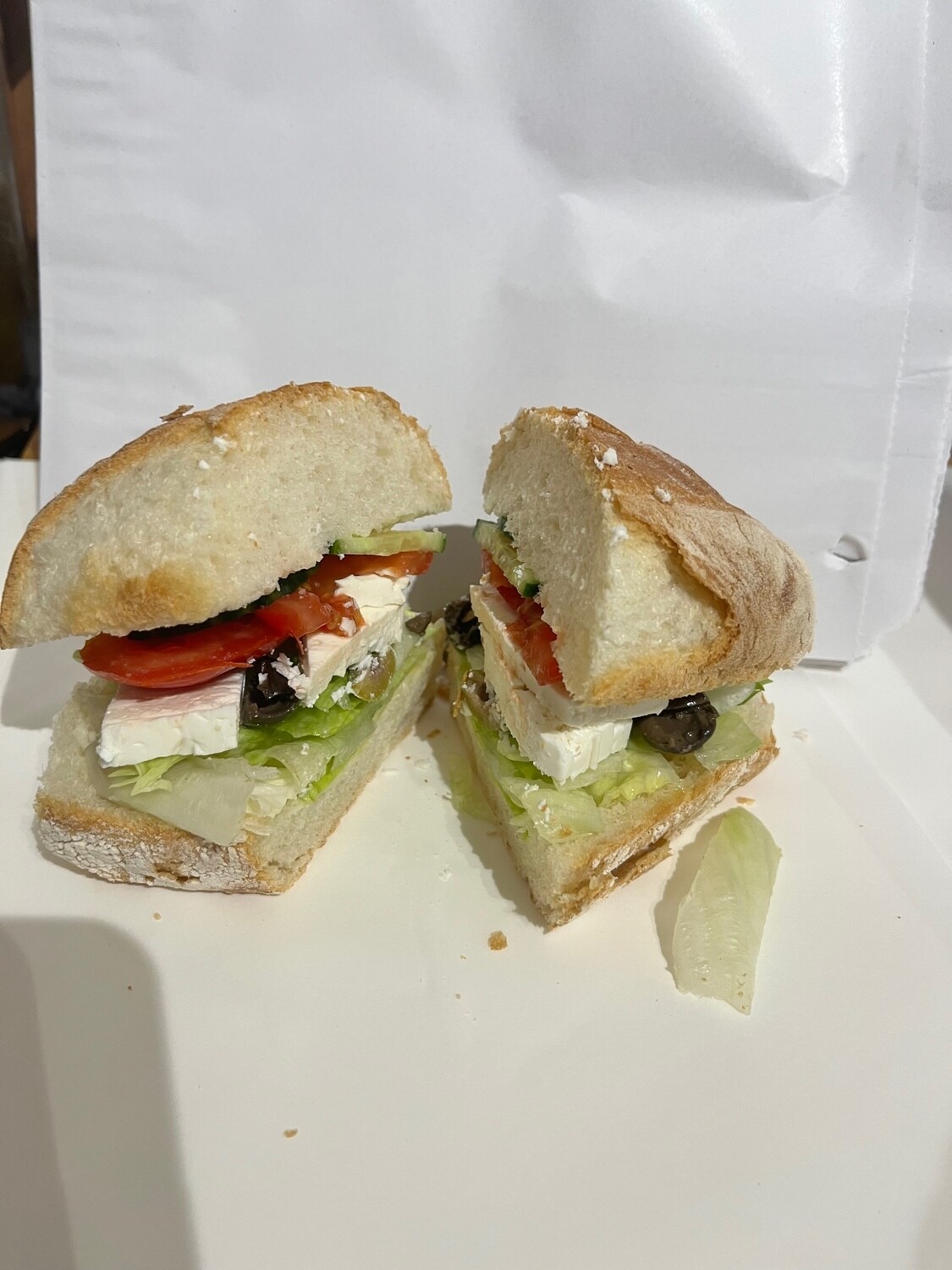 Feta, Olive Tapenade, Lettuce &amp; tomato