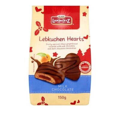 Lambertz Lebkuchen milk chocolate hearts