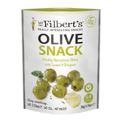 New In! Mr Filberts - Green Olives with Lemon and oregano